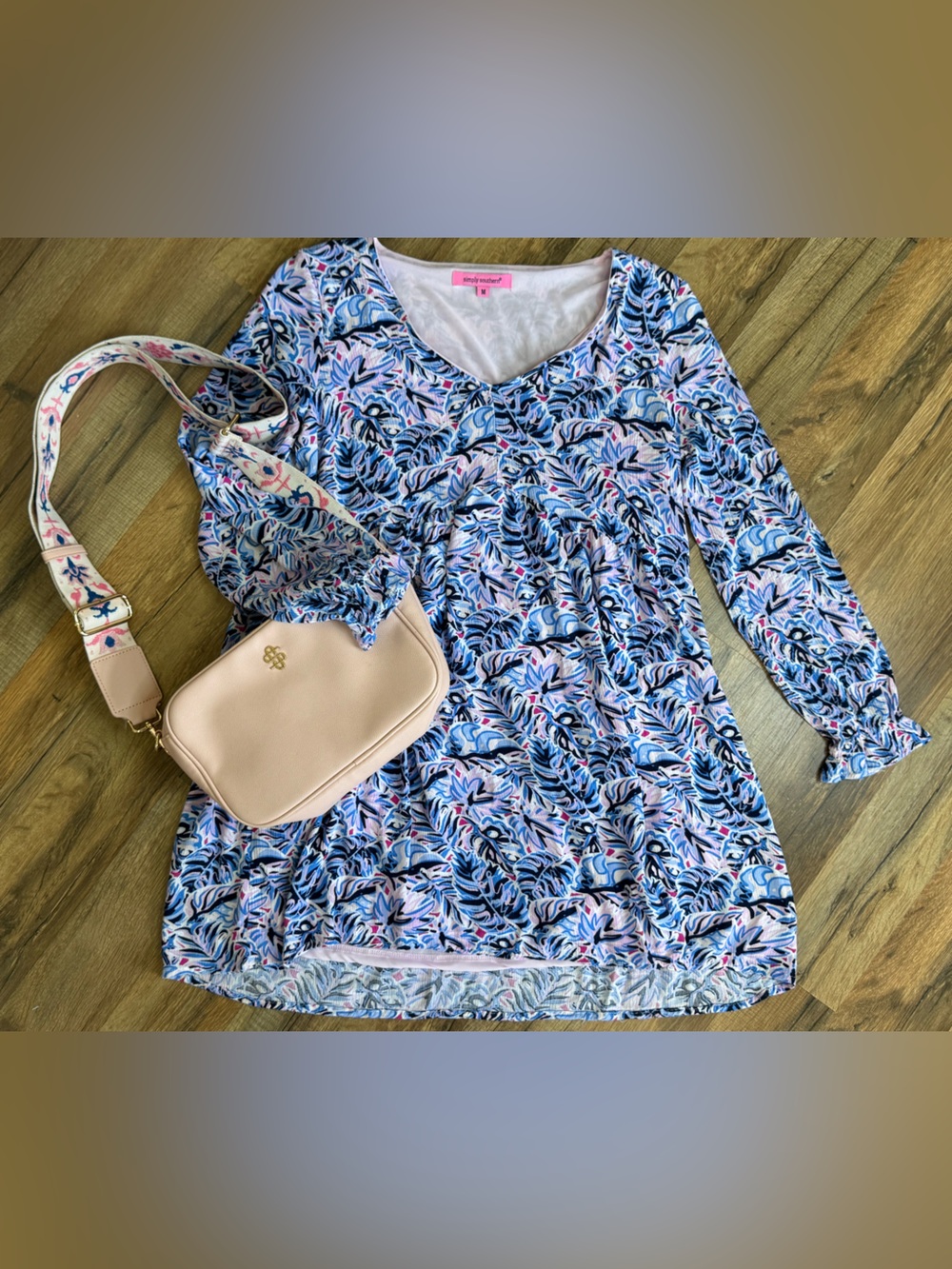 Preppy Casual Coastal Tropical Classic 2 Dress With 2 Purses Bundle Medium 7/8 - Picture 16 of 16